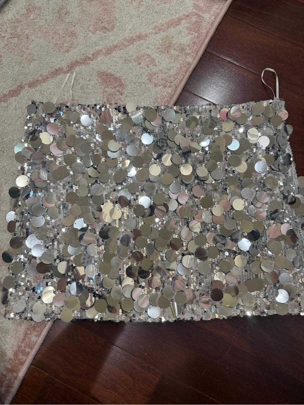 Edikted Silver Sequin Mini Skirt - Women